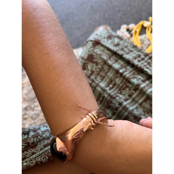 Italian Bronze Cuff Bracelet - Picture 7 of 7